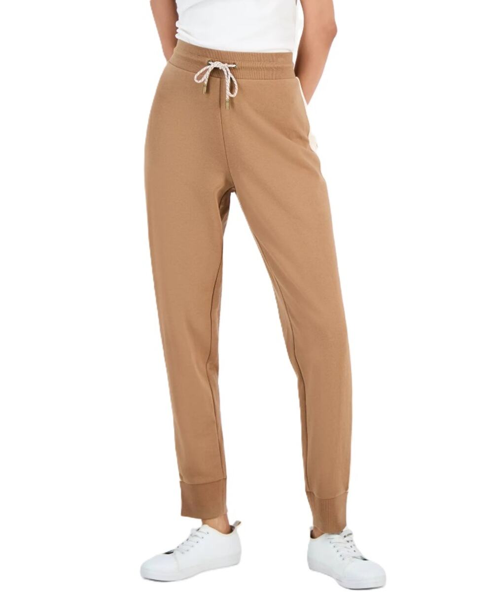 Nautica Women Barley Combo Cotton Side-Striped Athletics Jogger Pants Size S